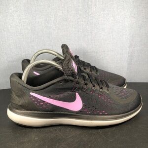 Nike Women's Flex 2017 Run Black Purple Running Shoes size 9
